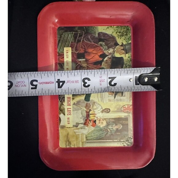 Enjoy Life with Miller High Life Beer Metal Tip Tray 6 1/2" x 4 1/2" - Picture 3 of 4